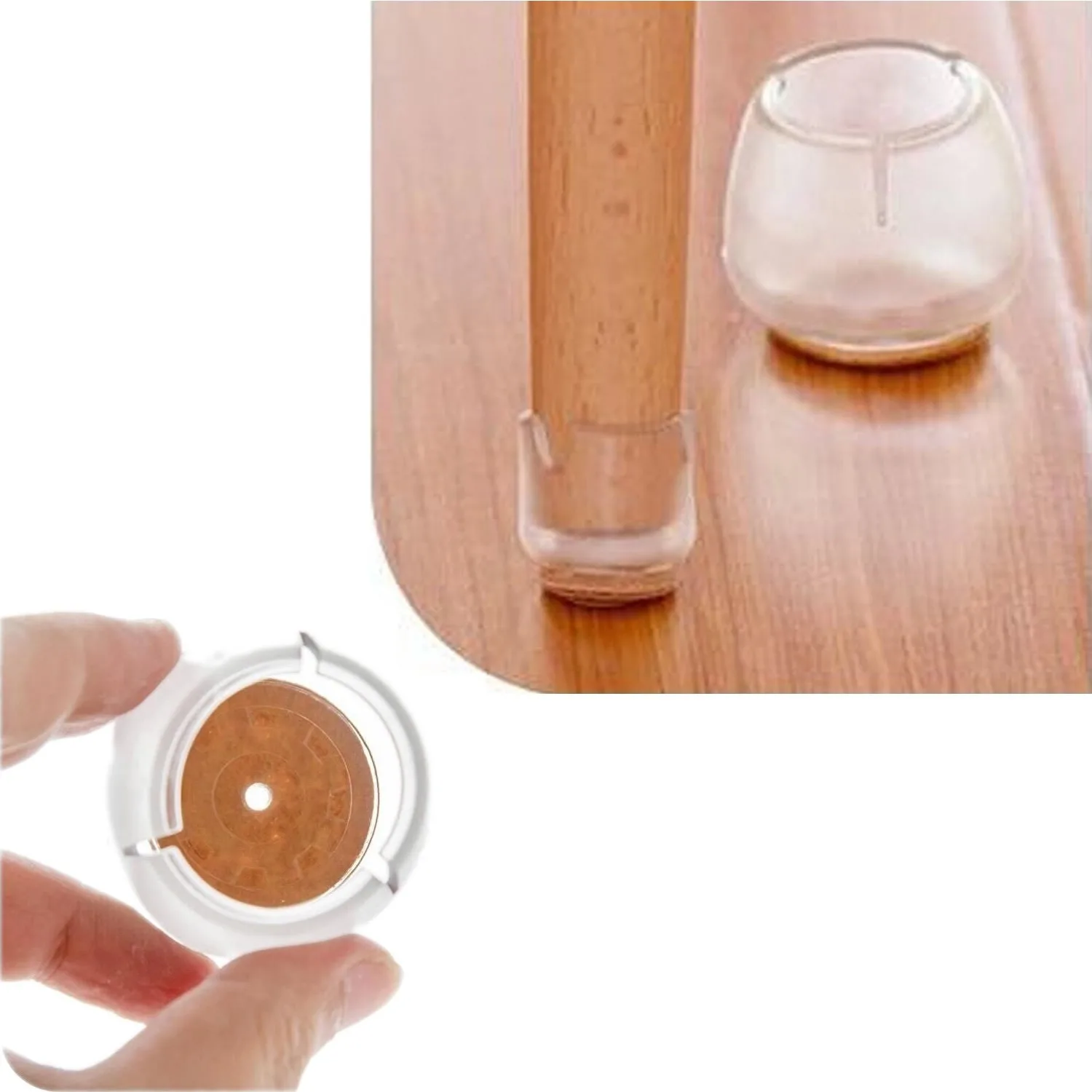 Sessiz Tip Sandalye Pabucu Masa Sandalye Zemin Koruyucu 21-25 Mm - Şeffaf-1.jpg