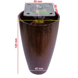 12 Cm Plastik Dolap Mobilya Baza Ayağı Robot Süpürge Ayağı Tablalı Desenli Ceviz (ince Dişli) - Görsel 3