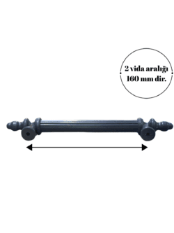 Kumru 160 Mm Çekmece Dolap Mobilya Kulpu Polimer Sert Plastik 160 Kumru Gri (1 Adet)-3.jpg