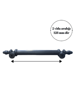 Kumru 128 Mm Çekmece Dolap Mobilya Kulpu Polimer Sert Plastik 128 Kumru Gri (1 Adet)-3.jpg