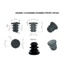 13 Mm Kademeli İç Profil Tapası Siyah-4.jpg