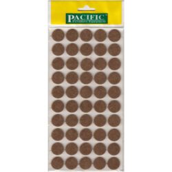 Pacific Yuvarlak Yapışkanlı Sandalye Koltuk Mobilya Ayak Keçesi Felt 15 Mm Kahve-1.jpg