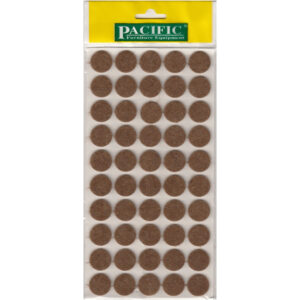 Pacific Yuvarlak Yapışkanlı Sandalye Koltuk Mobilya Ayak Keçesi Felt 15 Mm Kahve-1.jpg
