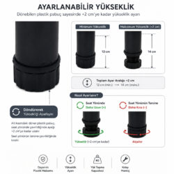 42 Lik Tablalı Ayarlı Ayak 15 Cm Texture Siyah-3.jpg