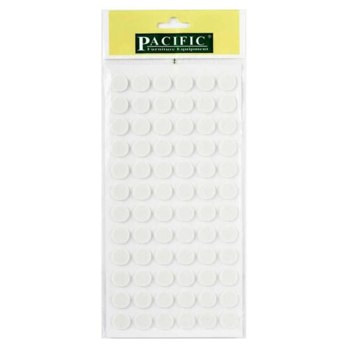 Pacific Yuvarlak Yapışkanlı Sandalye Koltuk Mobilya Ayak Keçesi Felt 15 Mm Beyaz-1.jpg
