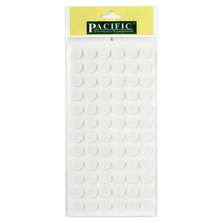 Pacific Yuvarlak Yapışkanlı Sandalye Koltuk Mobilya Ayak Keçesi Felt 15 Mm Beyaz-1.jpg