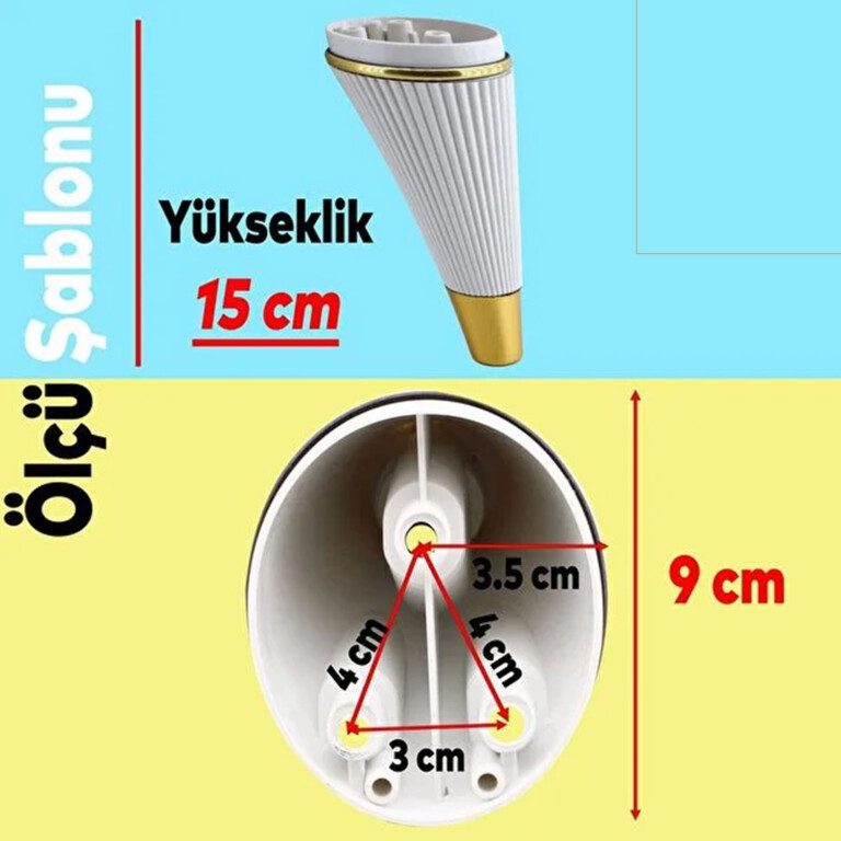 15 Cm Sementa Ayak Sarı Şeritli Beyaz Pirinç-2.jpg