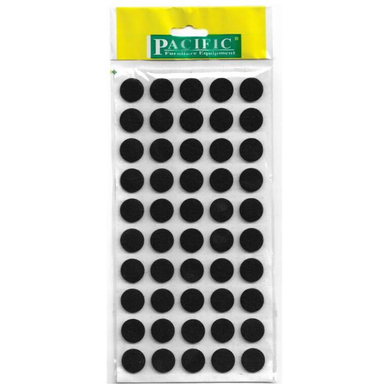 Pacific Yuvarlak Yapışkanlı Sandalye Koltuk Mobilya Ayak Keçesi Felt 15 Mm Siyah-1.jpg