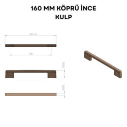Köprü İnce 160 Mm Çekmece Dolap Mobilya Kulpu Sert Plastik Siyah-4.jpg