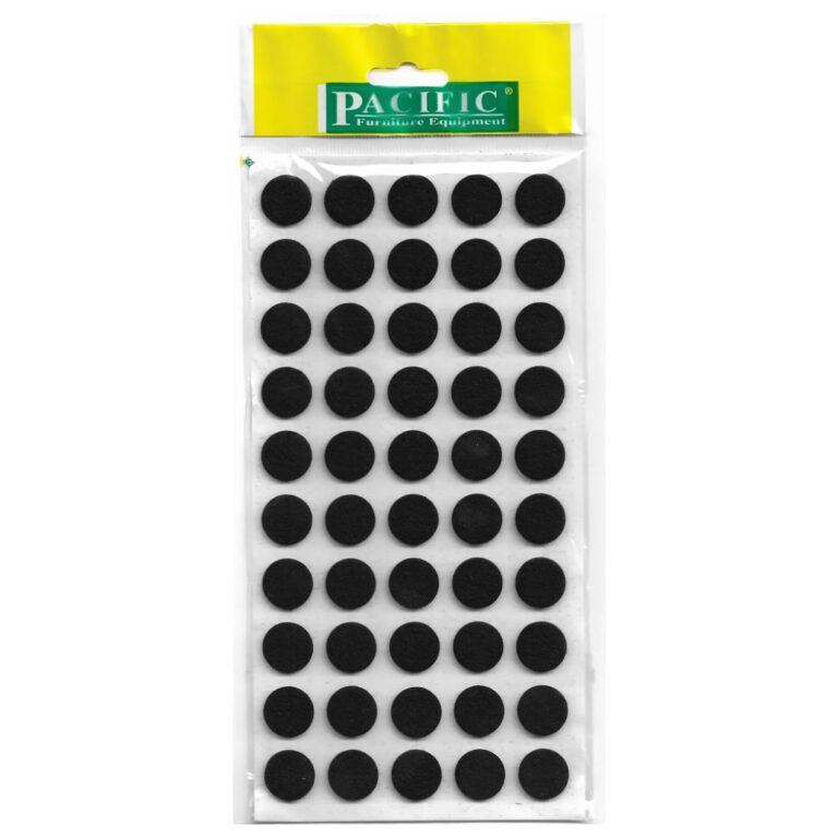 Pacific Yuvarlak Yapışkanlı Sandalye Koltuk Mobilya Ayak Keçesi Felt 18 Mm Siyah-1.jpg