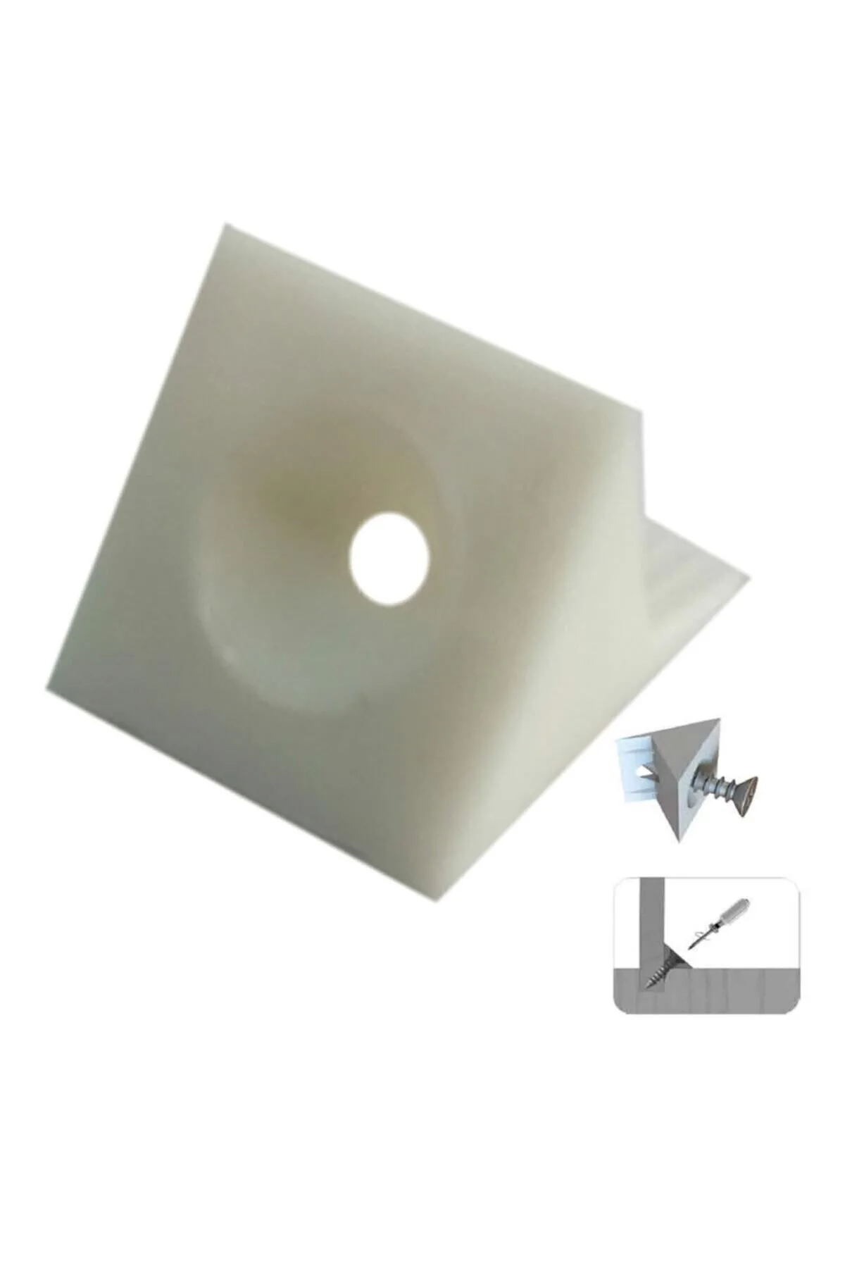 Plastik Mobilya Dolap Arkalık Sabitleyici Vidasız (100 Adet) - Görsel 1