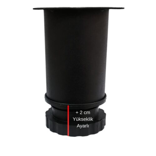 60 Lık Tablalı Ayarlı Ayak 10 Cm Texture Siyah-3.jpg