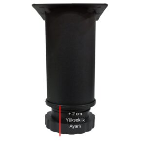 60 Lık Tablalı Ayarlı Ayak 15 Cm Texture Siyah-3.jpg