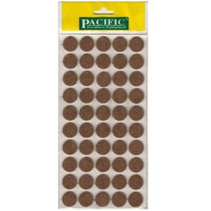 Pacific Yuvarlak Yapışkanlı Sandalye Koltuk Mobilya Ayak Keçesi Felt 20 Mm Kahve-1.jpg