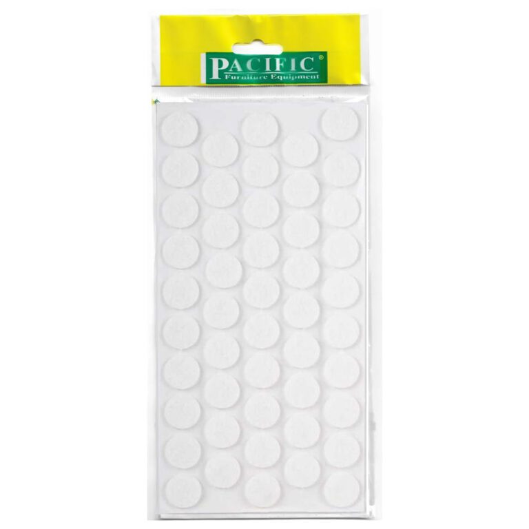 Pacific Yuvarlak Yapışkanlı Sandalye Koltuk Mobilya Ayak Keçesi Felt 20 Mm Beyaz-1.jpg