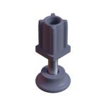 20x20 Mm Plastik Rotil Ayak - Profil Ayağı Tezgah Ayarlı Ayak Gri-1.jpg