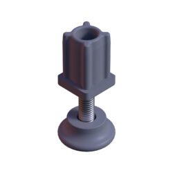 20x20 Mm Plastik Rotil Ayak - Profil Ayağı Tezgah Ayarlı Ayak Gri-1.jpg