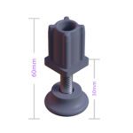 20x20 Mm Plastik Rotil Ayak - Profil Ayağı Tezgah Ayarlı Ayak Gri-4.jpg