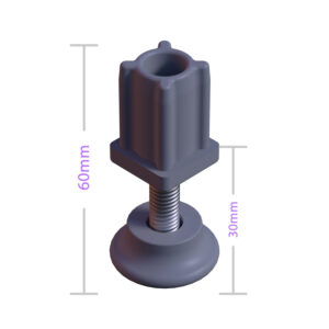 20x20 Mm Plastik Rotil Ayak - Profil Ayağı Tezgah Ayarlı Ayak Gri-4.jpg