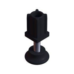 20x20 Mm Plastik Rotil Ayak - Profil Ayağı Tezgah Ayarlı Ayak Siyah-1.jpg