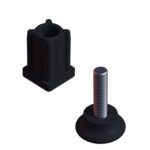 20x20 Mm Plastik Rotil Ayak - Profil Ayağı Tezgah Ayarlı Ayak Siyah-2.jpg