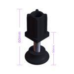 20x20 Mm Plastik Rotil Ayak - Profil Ayağı Tezgah Ayarlı Ayak Siyah-4.jpg