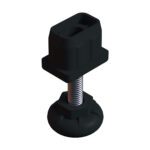 20x30 Mm Plastik Rotil Ayak - Profil Ayağı Tezgah Ayarlı Ayak Siyah-1.jpg