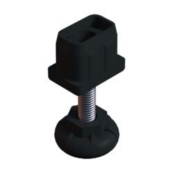 20x30 Mm Plastik Rotil Ayak - Profil Ayağı Tezgah Ayarlı Ayak Siyah-1.jpg