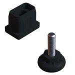 20x30 Mm Plastik Rotil Ayak - Profil Ayağı Tezgah Ayarlı Ayak Siyah-2.jpg