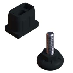 20x30 Mm Plastik Rotil Ayak - Profil Ayağı Tezgah Ayarlı Ayak Siyah-2.jpg