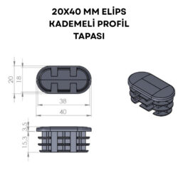 20x40 Mm Elips Kademeli Profil Tapası Siyah-4.jpg