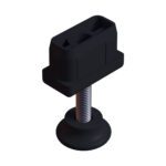 20x40 Mm Plastik Rotil Ayak - Profil Ayağı Tezgah Ayarlı Ayak Siyah-1.jpg