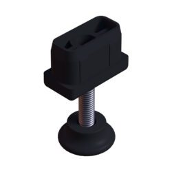 20x40 Mm Plastik Rotil Ayak - Profil Ayağı Tezgah Ayarlı Ayak Siyah-1.jpg