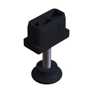 20x40 Mm Plastik Rotil Ayak - Profil Ayağı Tezgah Ayarlı Ayak Siyah-1.jpg