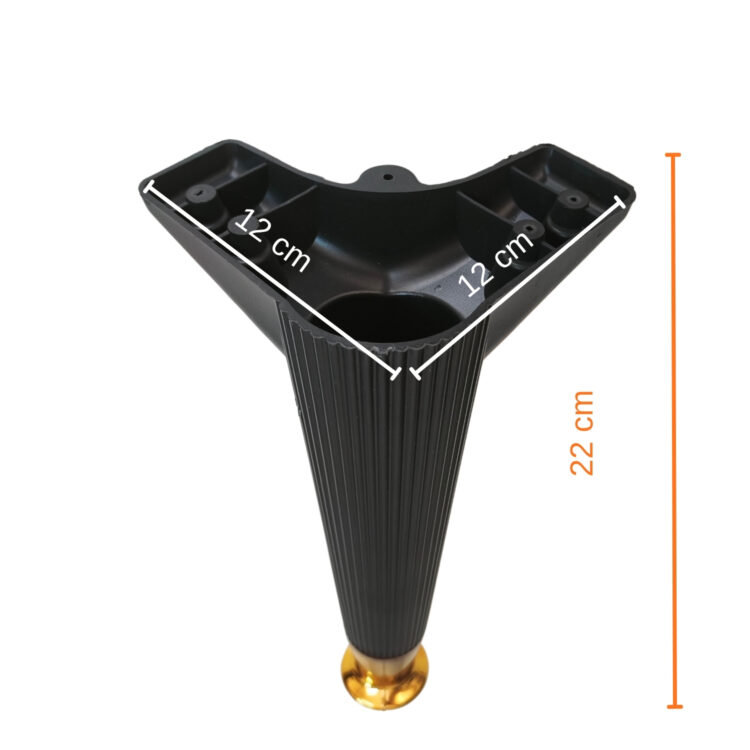 22 Cm Nefes Mobilya Kanepe Koltuk Masa Sehpa Baza Tv Ünitesi Dolap Ayağı Ayak Siyah-4.jpg