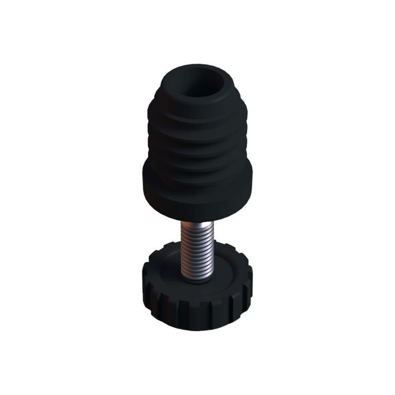 25 Mm Kademeli Plastik Rotil Ayak M8 - Boru Profil Ayağı Tezgah Ayarlı Ayak Siyah-1.jpg