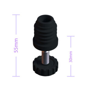 25 Mm Kademeli Plastik Rotil Ayak M8 - Boru Profil Ayağı Tezgah Ayarlı Ayak Siyah-4.jpg