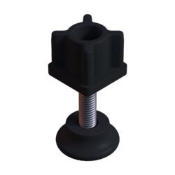 25x25 Mm Plastik Rotil Ayak - Profil Ayağı Tezgah Ayarlı Ayak Siyah-1.jpg