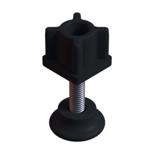 25x25 Mm Plastik Rotil Ayak - Profil Ayağı Tezgah Ayarlı Ayak Siyah-1.jpg