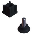 25x25 Mm Plastik Rotil Ayak - Profil Ayağı Tezgah Ayarlı Ayak Siyah-2.jpg