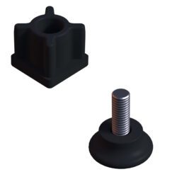 25x25 Mm Plastik Rotil Ayak - Profil Ayağı Tezgah Ayarlı Ayak Siyah-2.jpg