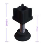 25x25 Mm Plastik Rotil Ayak - Profil Ayağı Tezgah Ayarlı Ayak Siyah-4.jpg