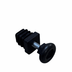 25x25 Mm Kademeli Plastik Rotil Ayak - Profil Ayağı Tezgah Ayarlı Ayak Siyah-2.jpg