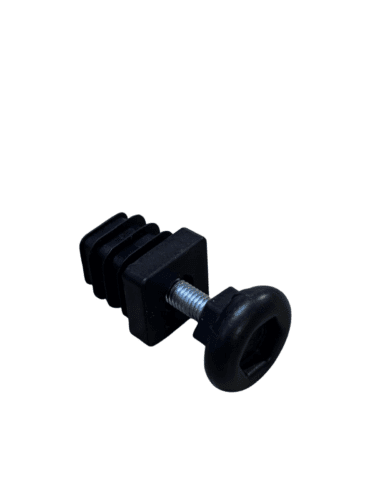 25x25 Mm Kademeli Plastik Rotil Ayak - Profil Ayağı Tezgah Ayarlı Ayak Siyah-2.jpg