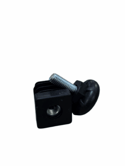 25x25 Mm Kademeli Plastik Rotil Ayak - Profil Ayağı Tezgah Ayarlı Ayak Siyah-3.jpg