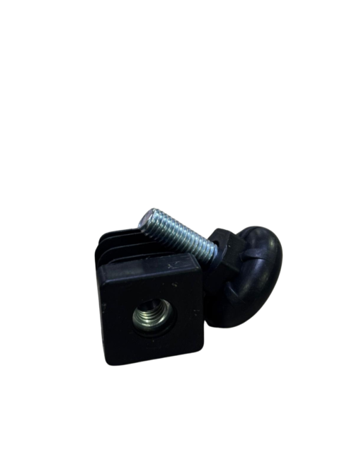 25x25 Mm Kademeli Plastik Rotil Ayak - Profil Ayağı Tezgah Ayarlı Ayak Siyah-3.jpg