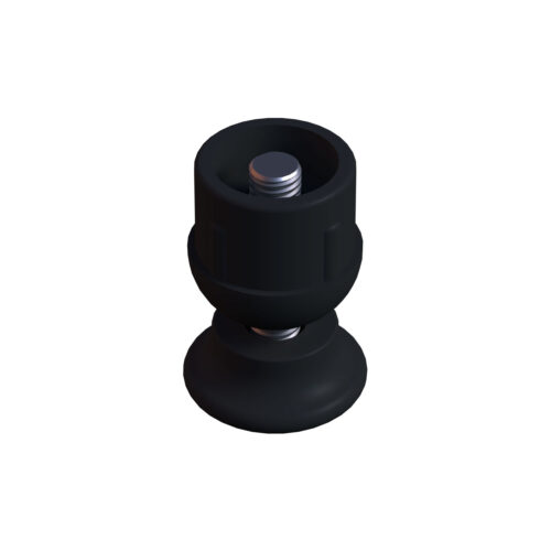 28 Mm Kademeli Plastik Rotil Ayak - Boru Profil Ayağı Tezgah Ayarlı Ayak Siyah-3.jpg