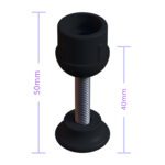 28 Mm Kademeli Plastik Rotil Ayak - Boru Profil Ayağı Tezgah Ayarlı Ayak Siyah-4.jpg