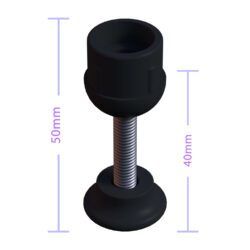 28 Mm Kademeli Plastik Rotil Ayak - Boru Profil Ayağı Tezgah Ayarlı Ayak Siyah-4.jpg