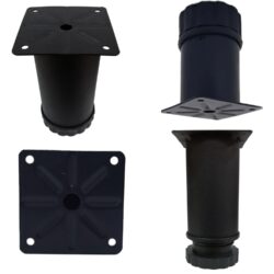 60 Lık Tablalı Ayarlı Ayak 12 Cm Texture Siyah-4.jpg